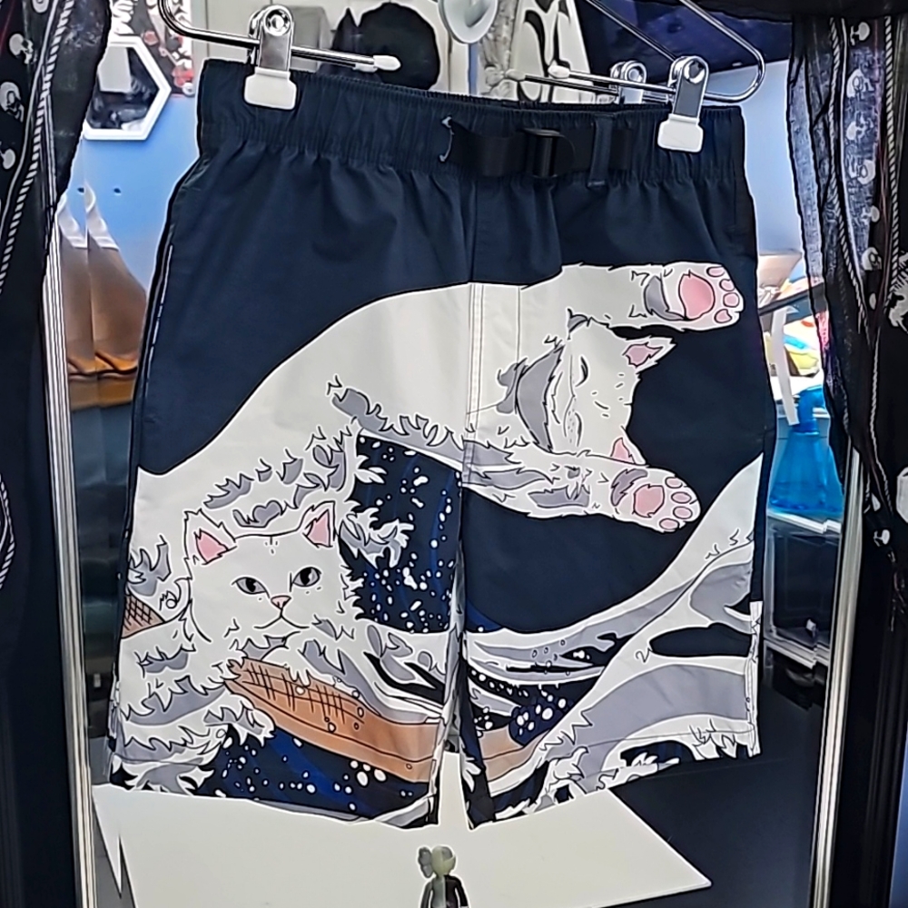 RIPNDIP Great Wave Swin Shorts Navy Size M